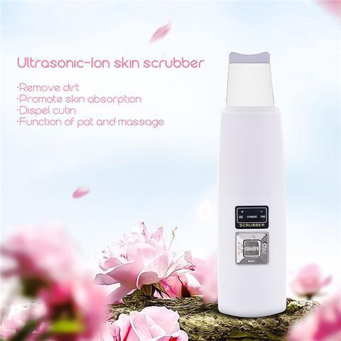 Ultrasonic Skin Scrubber Face Cleanser Blackhead Acne Removal Facial Spa Vibration Massager Ultrasound Peeling Clean Machine 394.