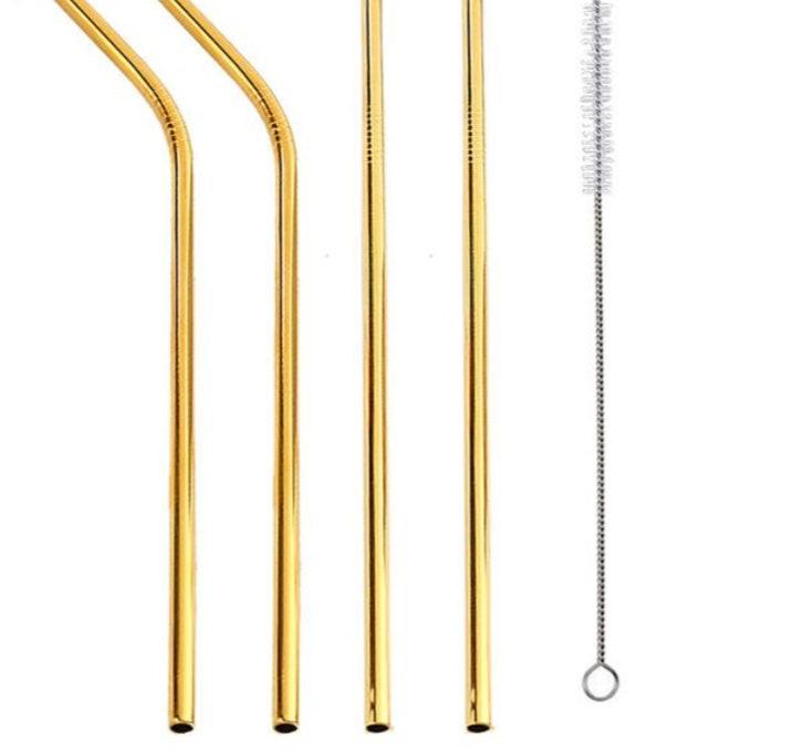 Colourful Reusable Stainless Steel Straws.