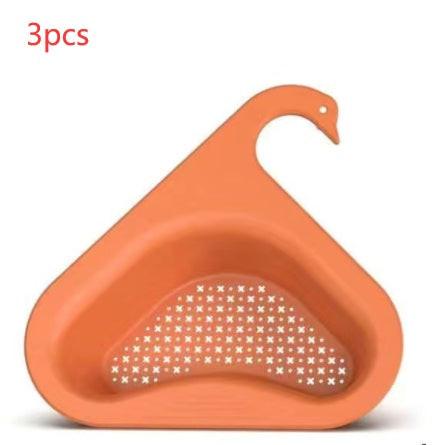 Household Sink Hanging Fruit And Vegetable Filter Water Drain Basket Kitchen Dry And Wet Separation Swan Drain Basket.