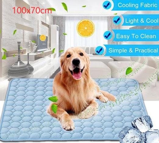 Pet Dog Cat Ice Silk Cold Nest Pad For Cooling In Summer.