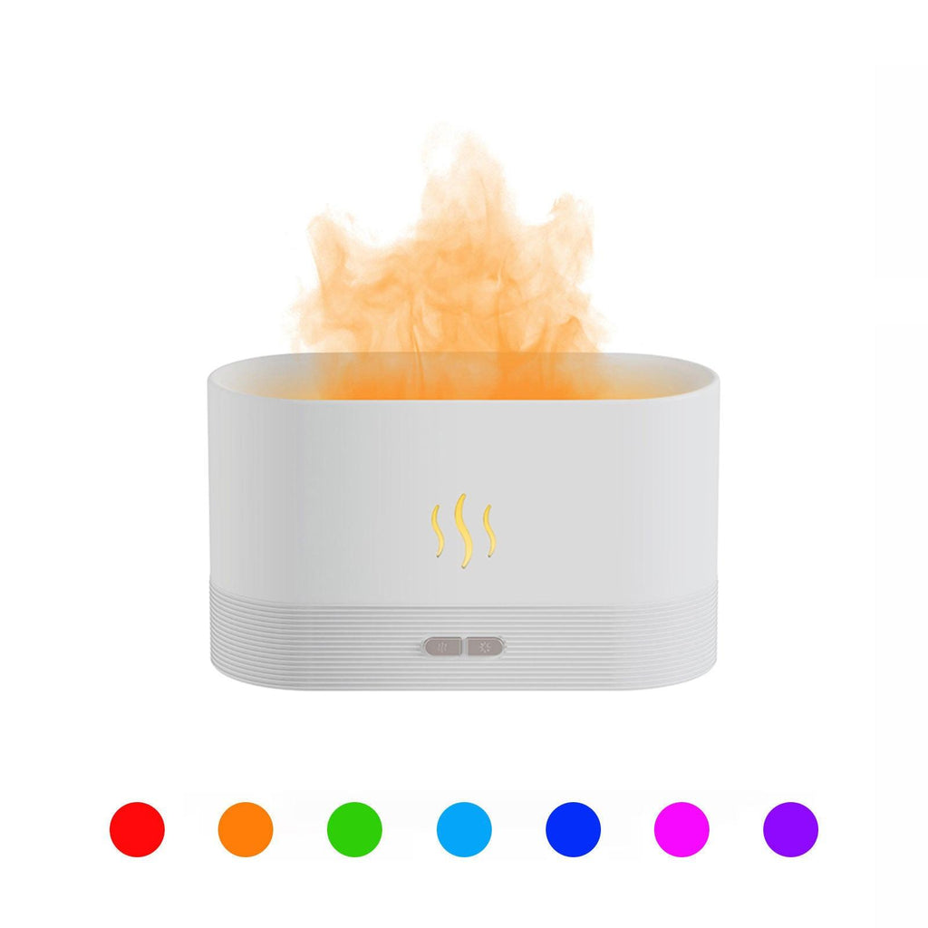 2022 Best Selling USB Ultrasonic Flame Humidifier Led RGB Colorful Essential Oil Fire Flame Aroma Diffuser.