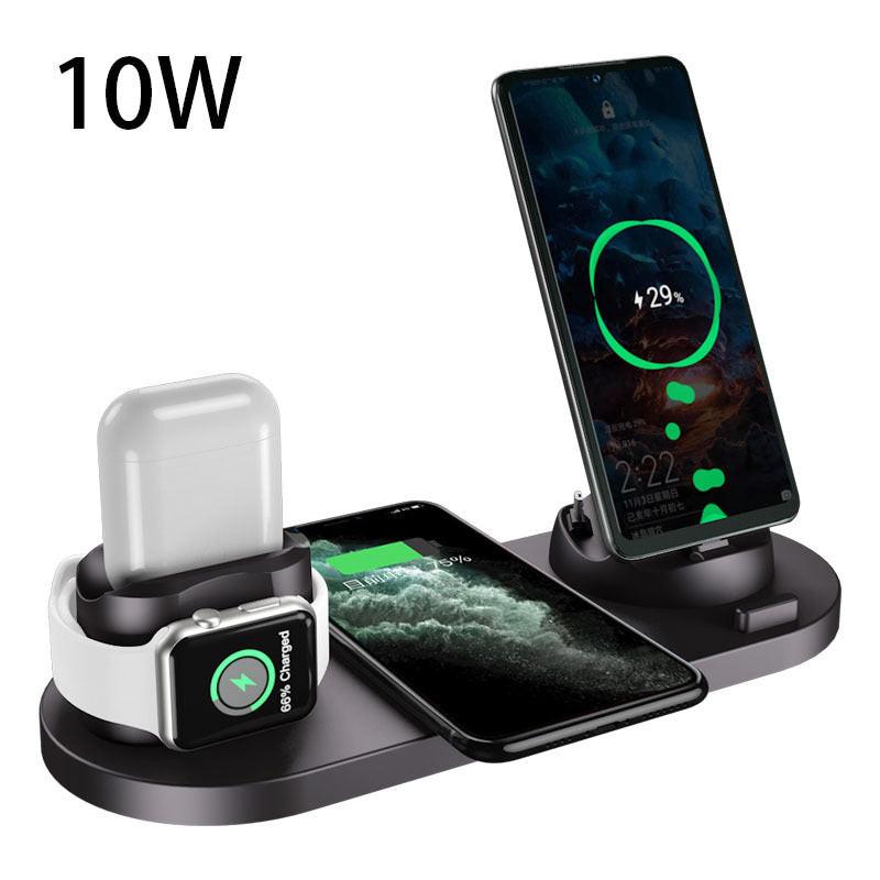 Wireless Charger For IPhone Fast Charger For Phone Fast Charging Pad For Phone Watch 6 In 1 Charging Dock Station.