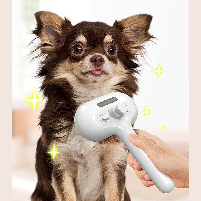 Pet Comb Self Cleaning Pets Hair Remover Brush For Dogs Grooming Tools Dematting Comb Built-in Mist Humidifier Pet Products.