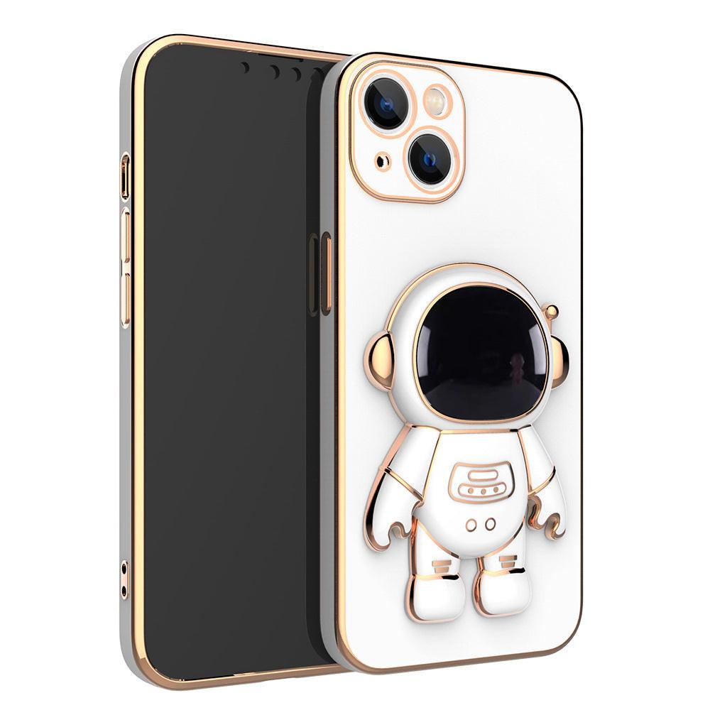 3D Astronaut Phone Case Anti-Drop Electroplating Bracket.