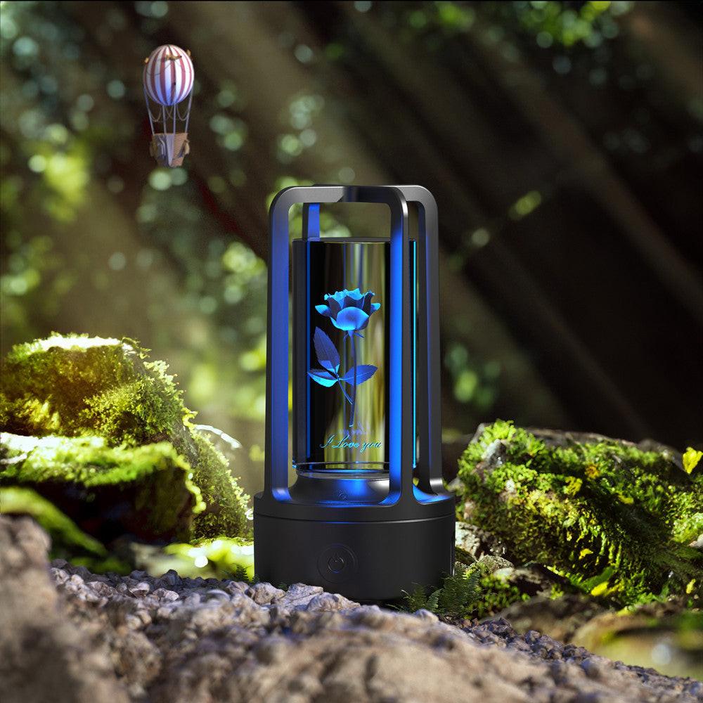Creative 2 In 1 Audio Acrylic Crystal Lamp And Bluetooth Speaker Valentine's Day Gift Touch Night Lamp.