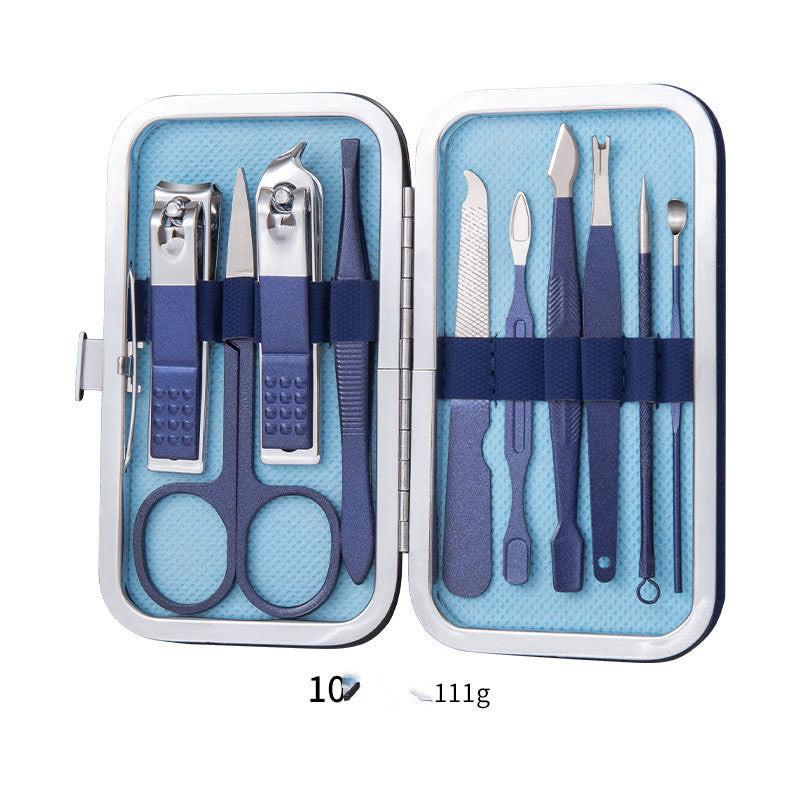 Professional Scissors Nail Clippers Set Ear Spoon Dead Skin Pliers Nail Cutting Pliers Pedicure Knife Nail Groove Trimmers.
