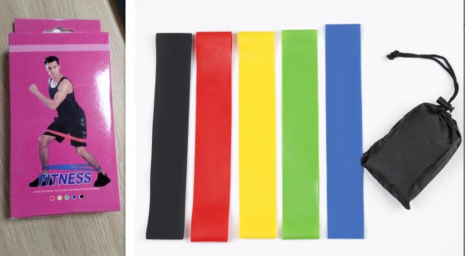5 Level Resistance Rubber Bands Yoga Training Elastic Bands.