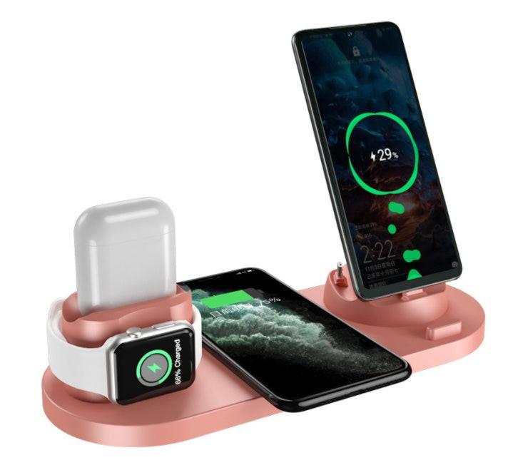 Wireless Charger For IPhone Fast Charger For Phone Fast Charging Pad For Phone Watch 6 In 1 Charging Dock Station.