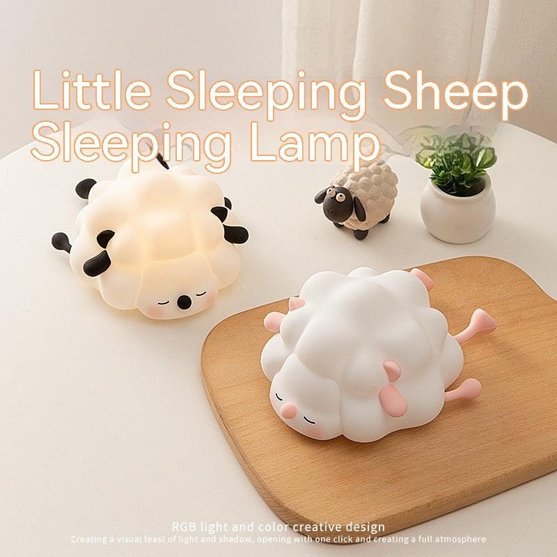 Cute Silicone Night Lights Sheep Cartoon Bedroom Lamp For Children's Room Decor Rechargeable Timing Dimming Sleep Night Light.