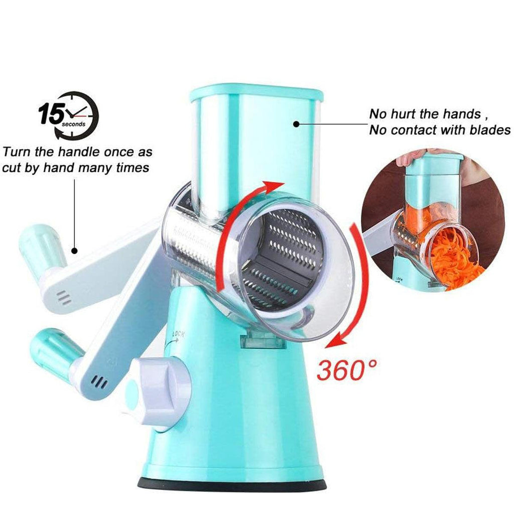 Manual Kitchen Accessories Multifunctional Round Mandoline Potato Slicer Vegetable Cutter Slicer Cheese Kitchen Gadgets.