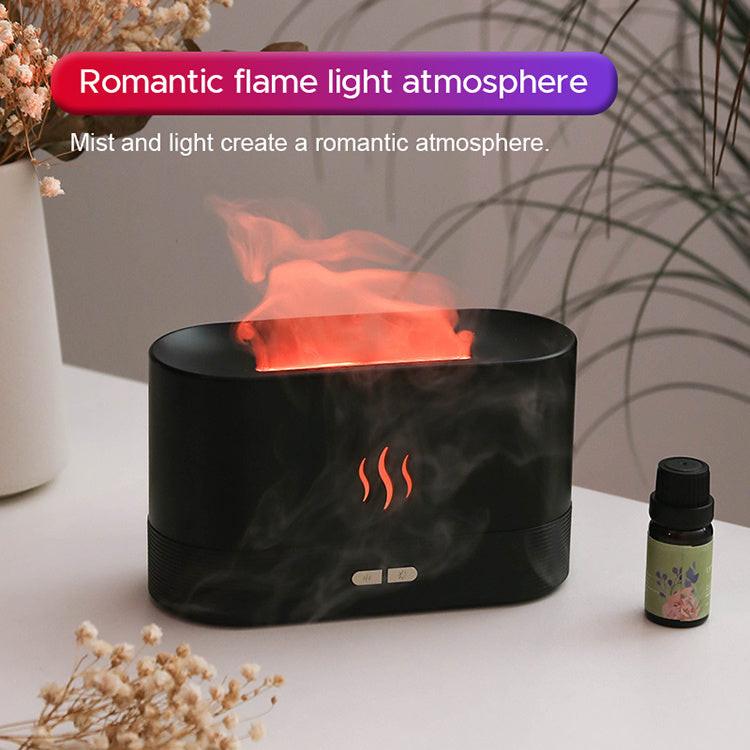 2022 Best Selling USB Ultrasonic Flame Humidifier Led RGB Colorful Essential Oil Fire Flame Aroma Diffuser.