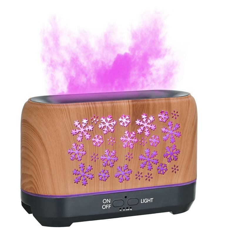Christmas Snowflake Pattern Humidifier Household Colorful Aromatherapy Humidifier Atmosphere Colorful Diffuser.