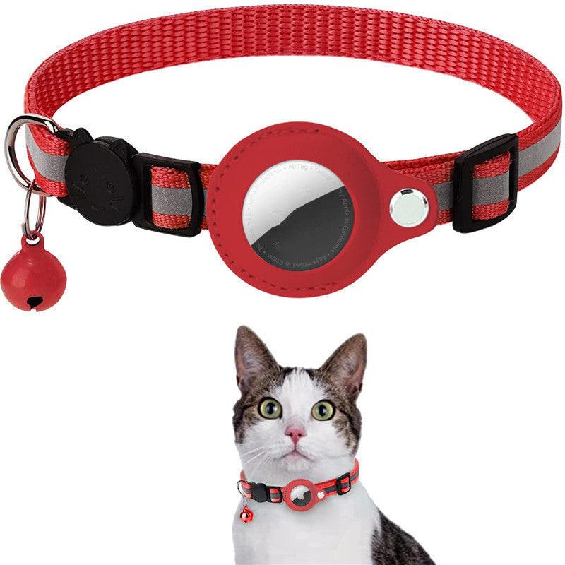 Reflective Collar Waterproof Holder Case For Airtag Air Tag Airtags Protective Cover Cat Dog Kitten Puppy Nylon Collar.