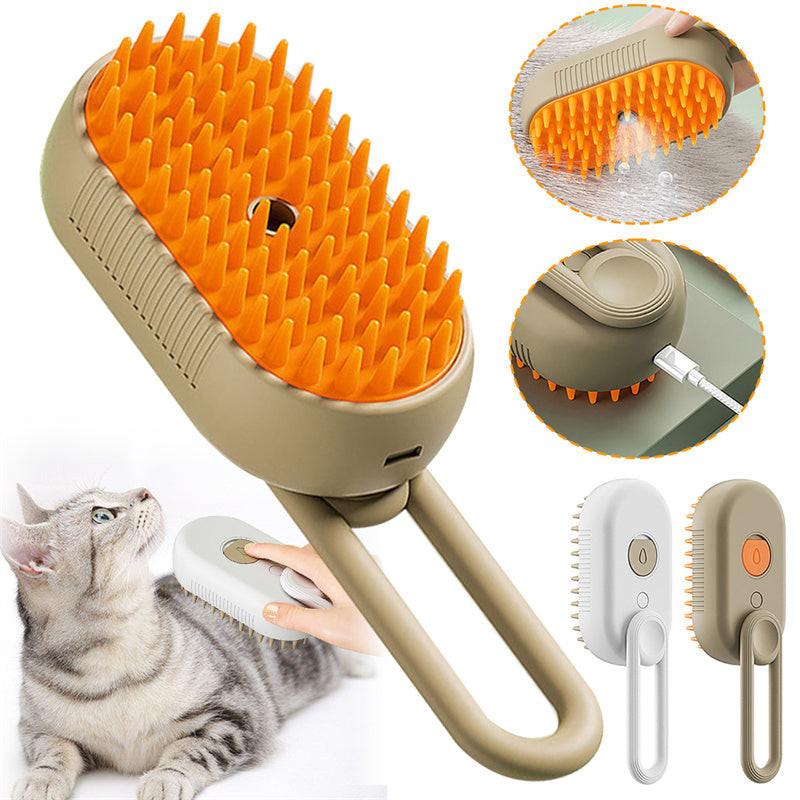 Cat Steam Brush Steamy Dog Brush 3 In 1 Electric Spray Cat Hair Brushes For Massage Pet Grooming Comb Hair Removal Combs Pet Products.