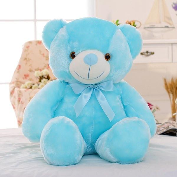 Creative Light Up LED Teddy Bear Stuffed Animals Plush Toy Colorful Glowing Christmas Gift For Kids Pillow.