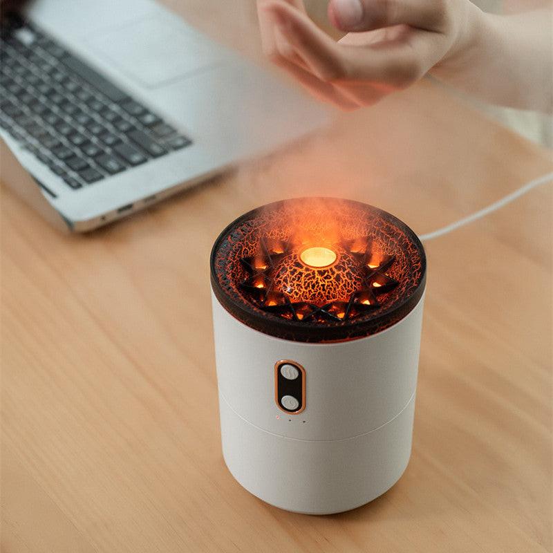Volcanic Flame Aroma Essential Oil Diffuser USB Portable Jellyfish Air Humidifier Night Light Lamp Fragrance Humidifier.