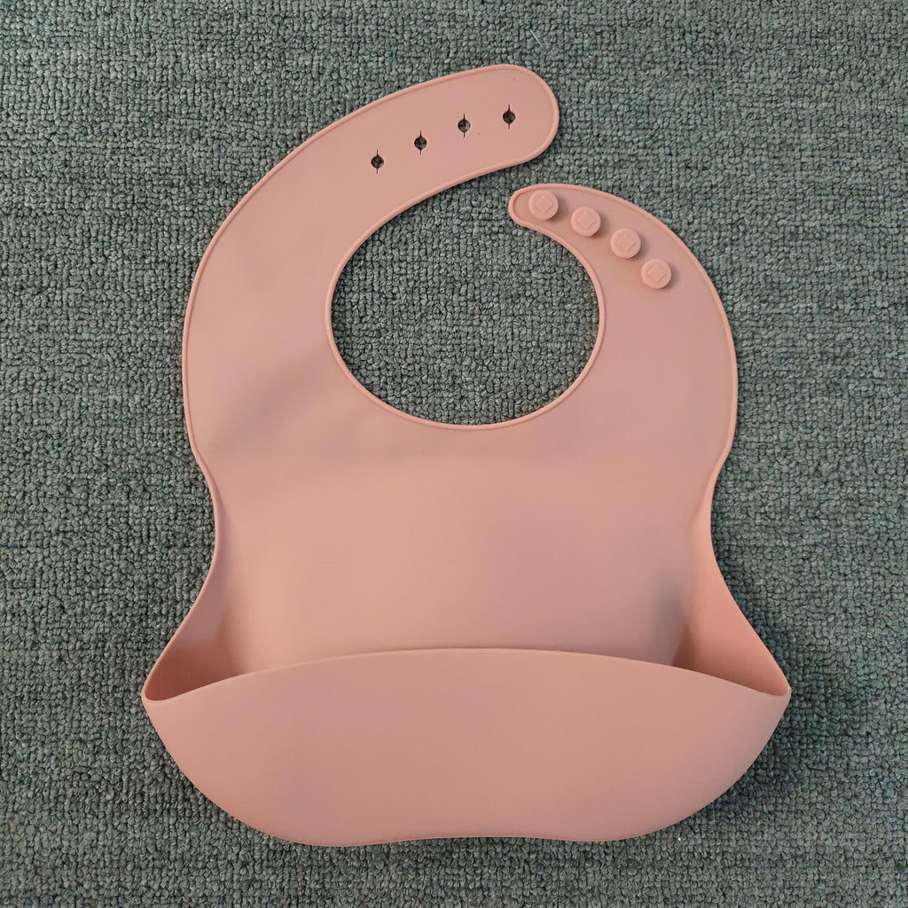 Soft Waterproof Silicone Baby Bib with Food Catcher, Baby Silicone Bib.