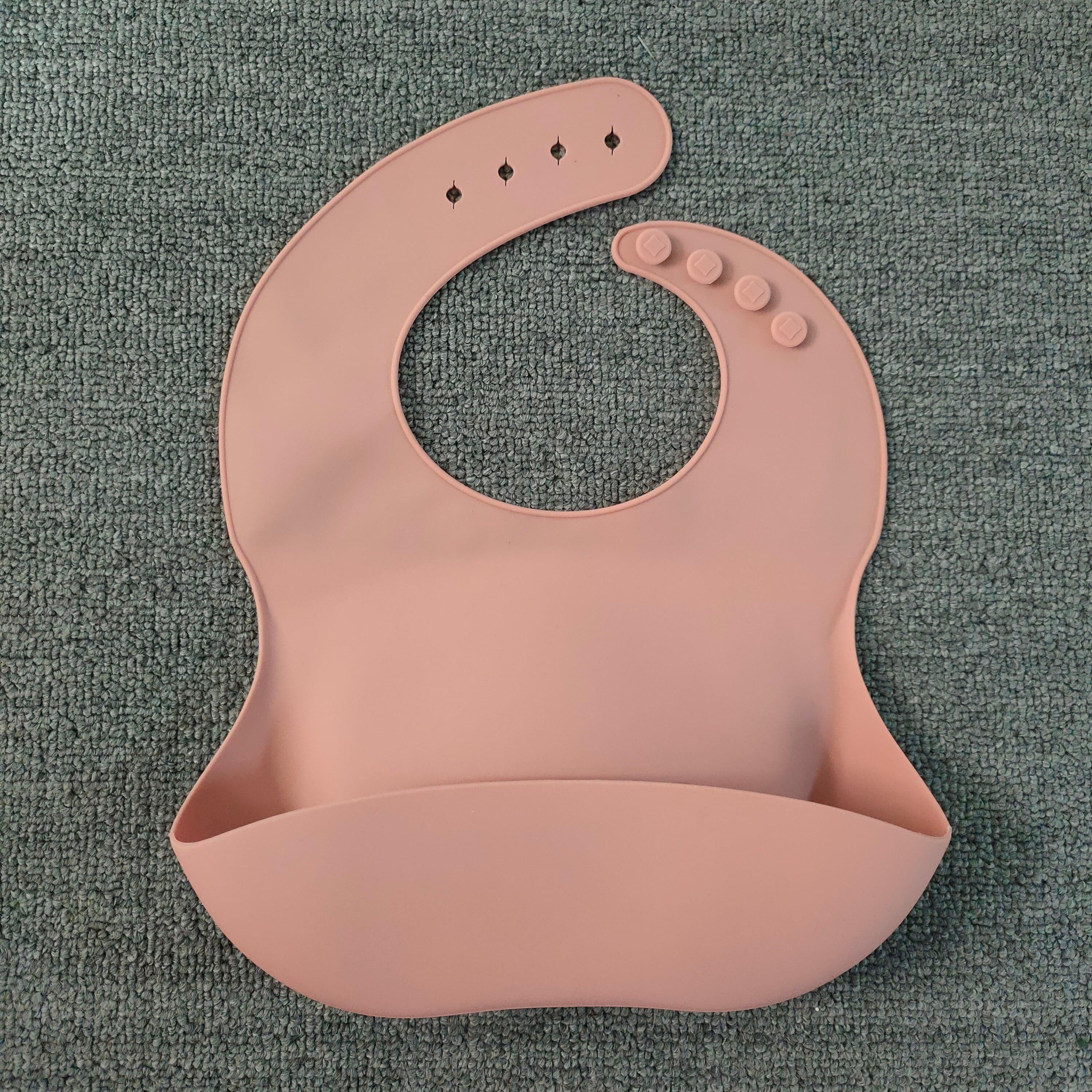 Soft Waterproof Silicone Baby Bib with Food Catcher, Baby Silicone Bib.
