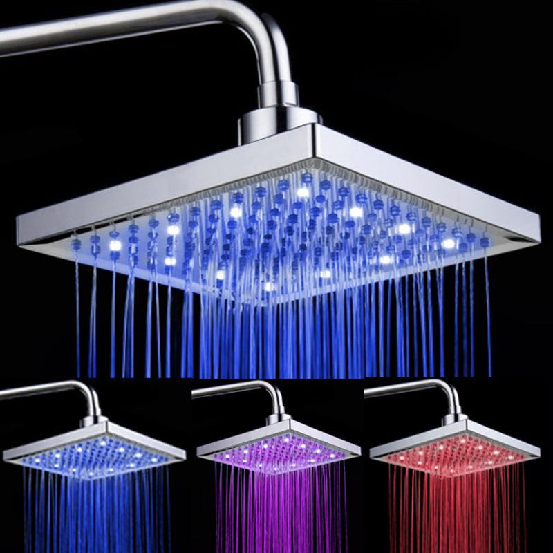 Luminous color changing shower head.