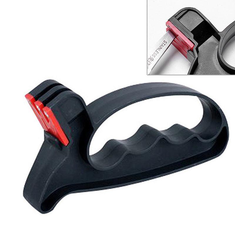 Knife Sharpener Handheld Scissor Blade Sharpening Convenient Kitchen Tools Grindstone 2 In 1 Kitchen Gadgets.