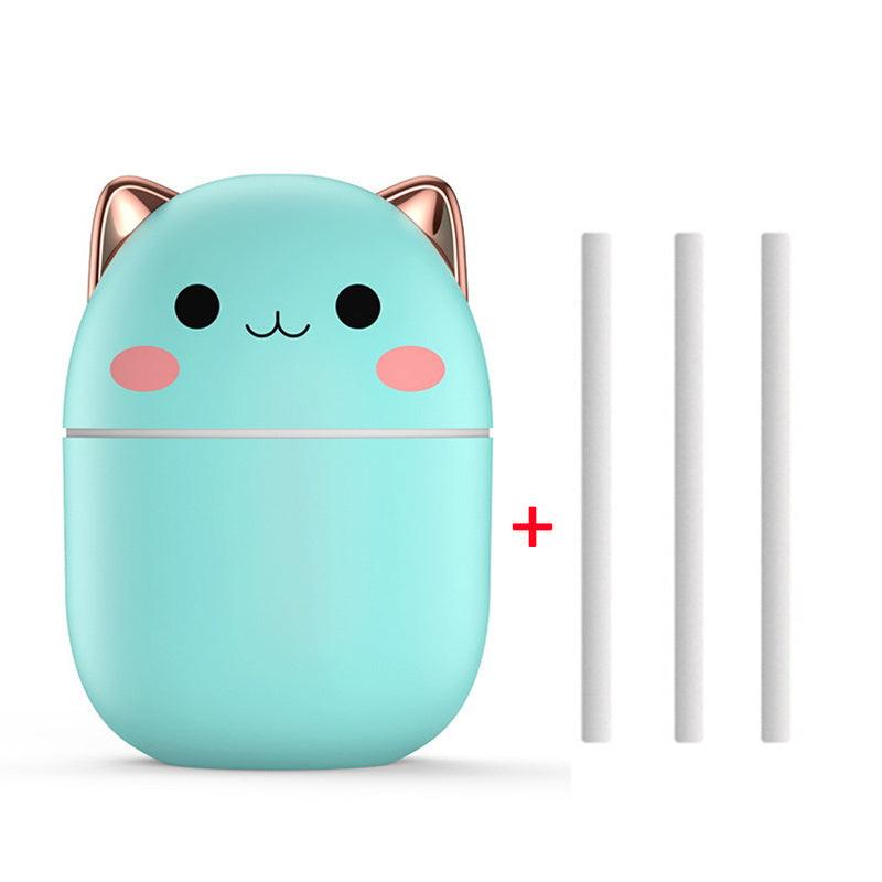Air Humidifier Cute Cat Ultra-Silent USB Office Household Bedroom Car Aromatherapy Air Purifier With Led Cool Mist Spray.