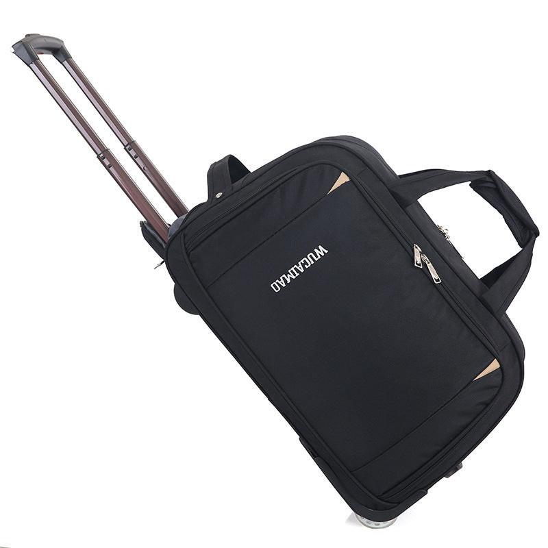 Oxford Cloth Trolley Bag Leisure Travel Folding Luggage.
