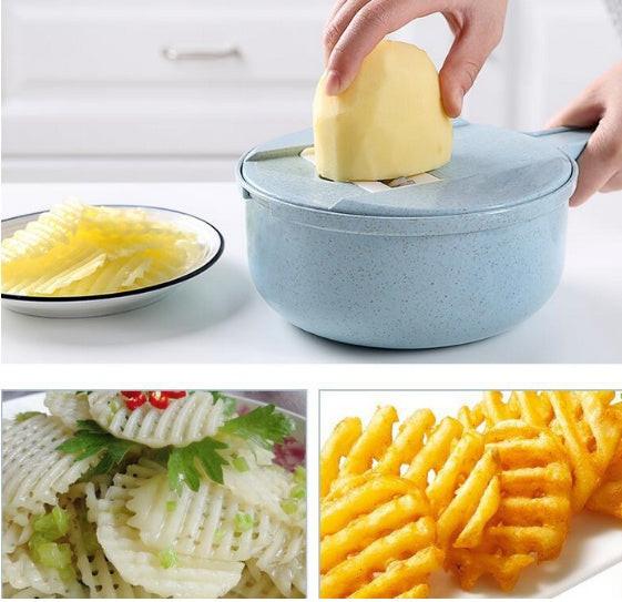 8 In 1 Mandoline Slicer Vegetable Slicer Potato Peeler Carrot Onion Grater With Strainer Vegetable Cutter Kitchen Accessories.