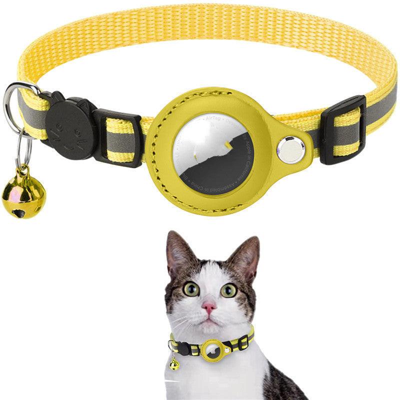 Reflective Collar Waterproof Holder Case For Airtag Air Tag Airtags Protective Cover Cat Dog Kitten Puppy Nylon Collar.