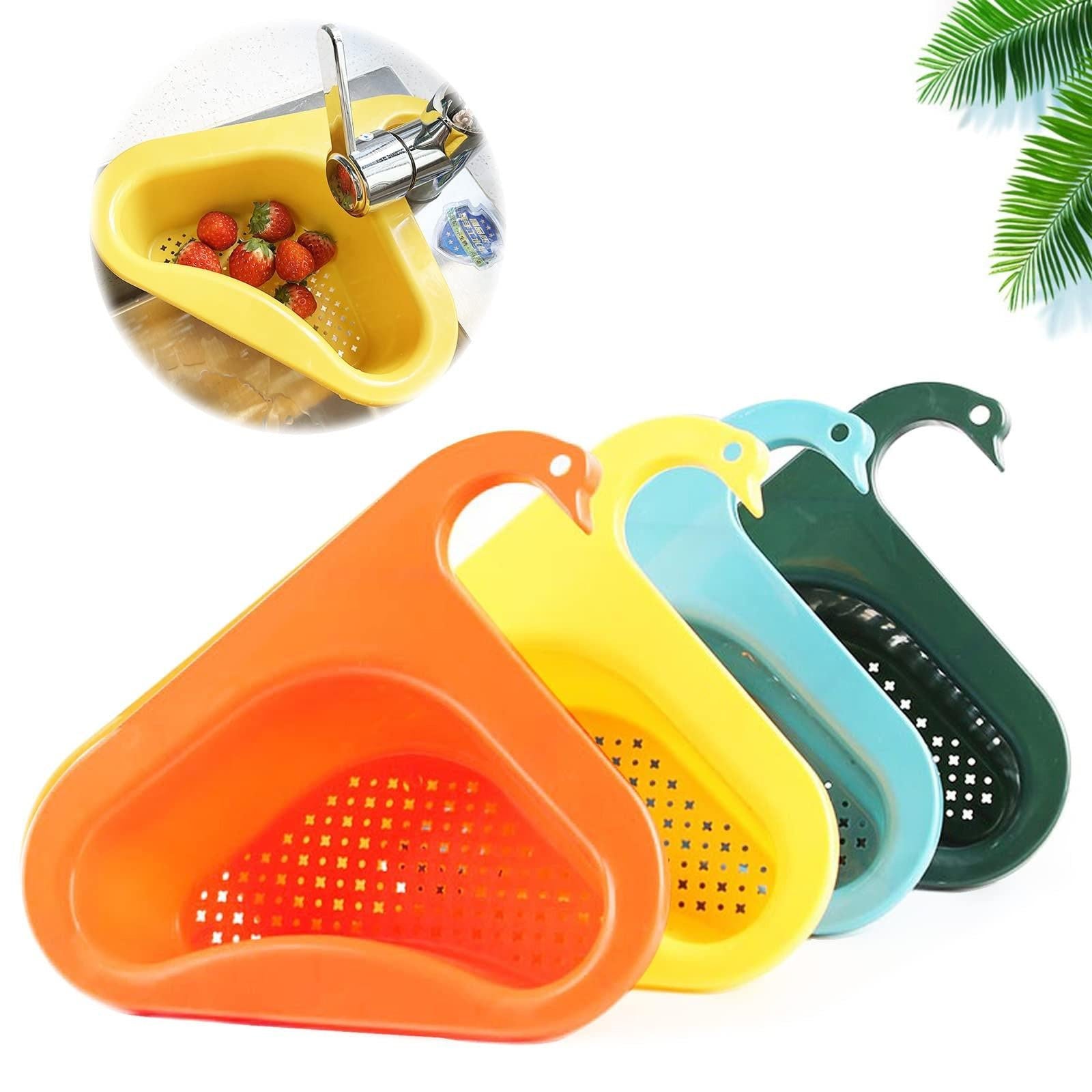 Household Sink Hanging Fruit And Vegetable Filter Water Drain Basket Kitchen Dry And Wet Separation Swan Drain Basket.