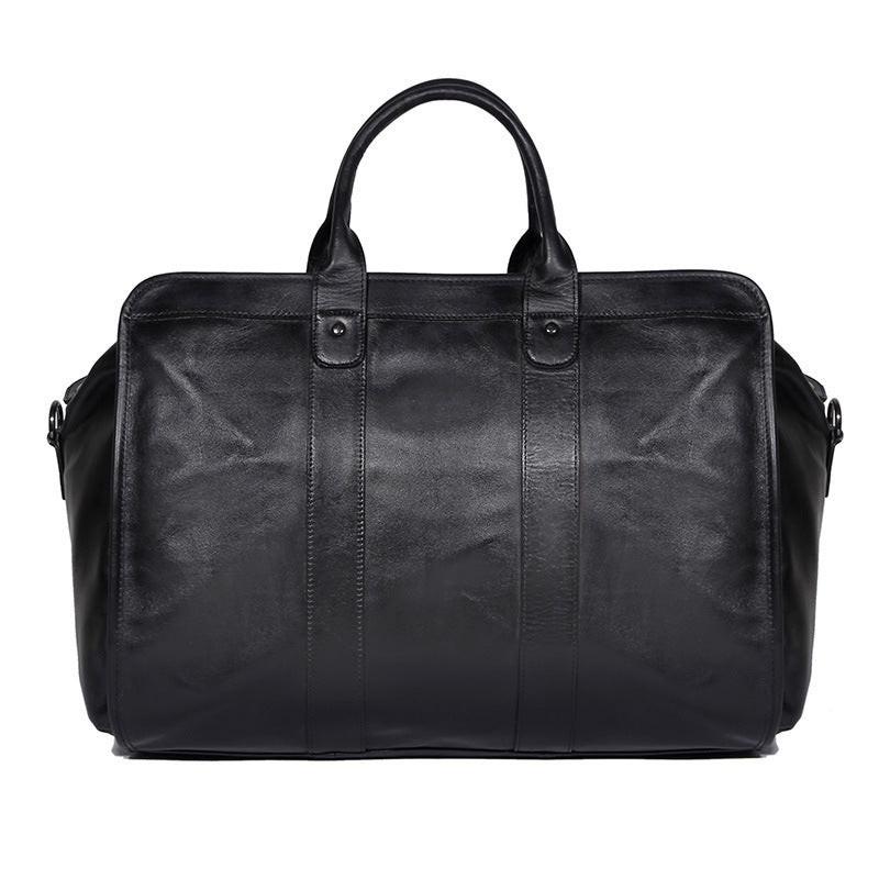 Large Capacity Genuine Leather Travel Luggage Bag Cowhide Handbag.