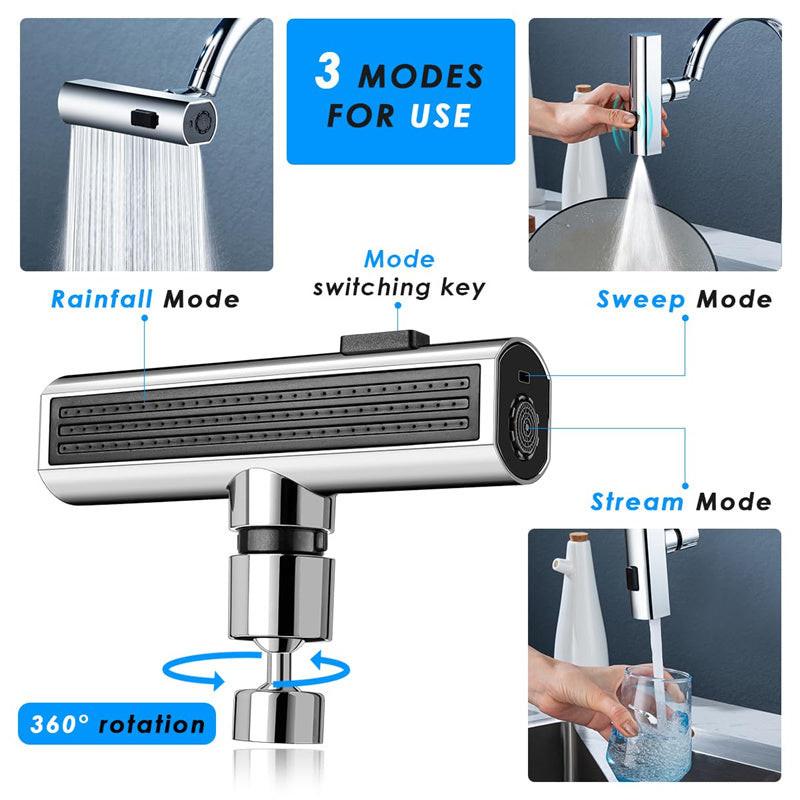 Kitchen Faucet Waterfall Outlet Splash Proof Universal Rotating Bubbler Multifunctional Water Nozzle Extension Kitchen Gadgets.