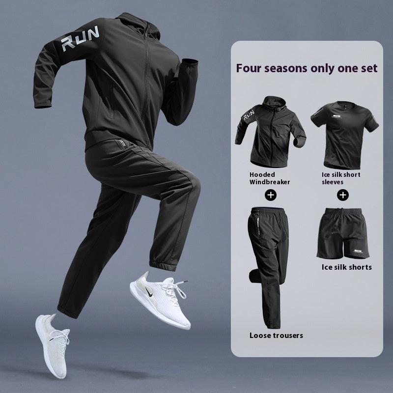 Running Sports Suit Men's Fitness Leisure Speed Training Wear.