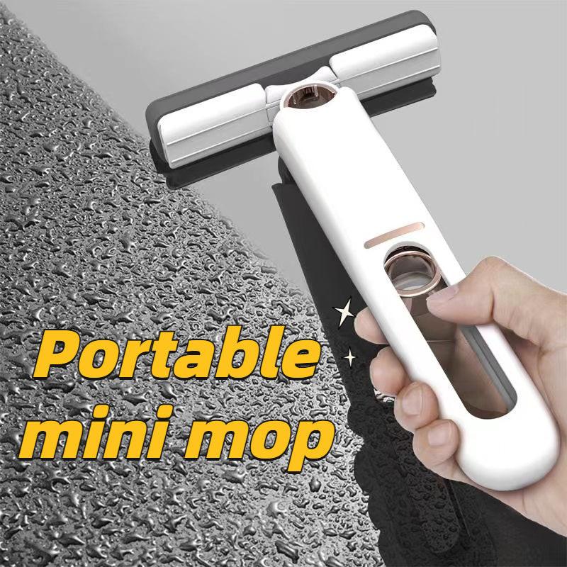 New Portable Self-NSqueeze Mini Mop, Lazy Hand Wash-Free Strong Absorbent Mop Multifunction Portable Squeeze Cleaning Mop Desk Window Glass Cleaner Kitchen Car Sponge Cleaning Mop Home Cleaning Tools.