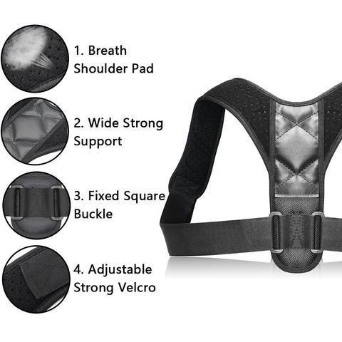 Adjustable Posture Corrector Back Support Strap Brace Shoulder Spine Support Lumbar Posture Orthopedic Belt.