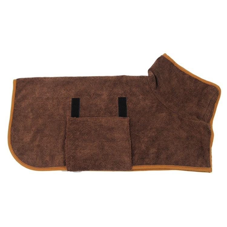 Absorbent Pet Bathrobe With Waist-wrapped Microfiber.