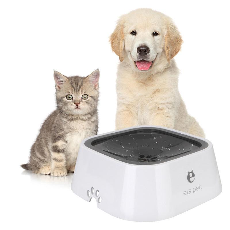1.5L Cat Dog Water Bowl Carried Floating Bowl Anti-Overflow Slow Water Feeder Dispenser Pet Fountain ABS&PP Dog Supplies.