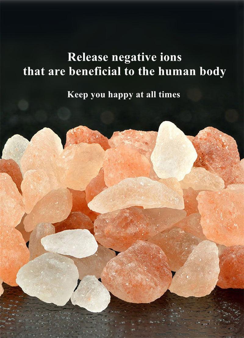 Air Humidifier Crystal Salt Stone Desktop Aromatherapy Essential Oil Ultrasonic Diffuser With LED Lamp Bedroom Home Humidifier.