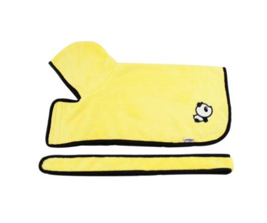 Absorbent Pet Bathrobe With Waist-wrapped Microfiber.