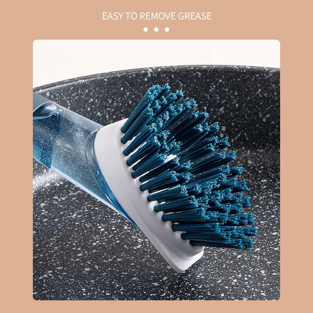 New Multifunctional Dish Brush Household Kitchen Oily Sponge Long Handle Cleaning Brush.