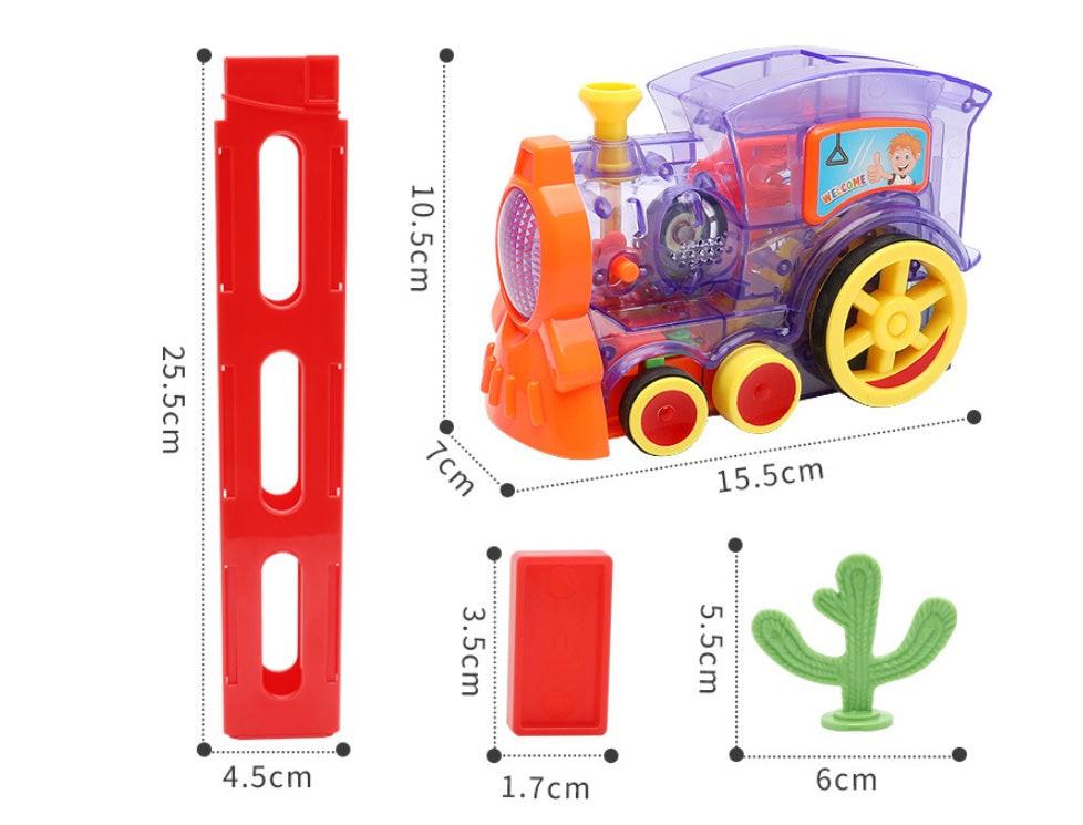 Domino Train Toys Baby Toys Car Puzzle Automatic Release Licensing Electric Building Blocks Train Toy.