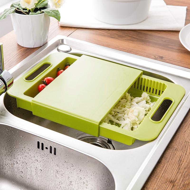 Multifunction Kitchen Chopping Blocks Sinks Drain Basket Cutting Board Vegetable Meat Tools Kitchen Accessories Chopping Board.
