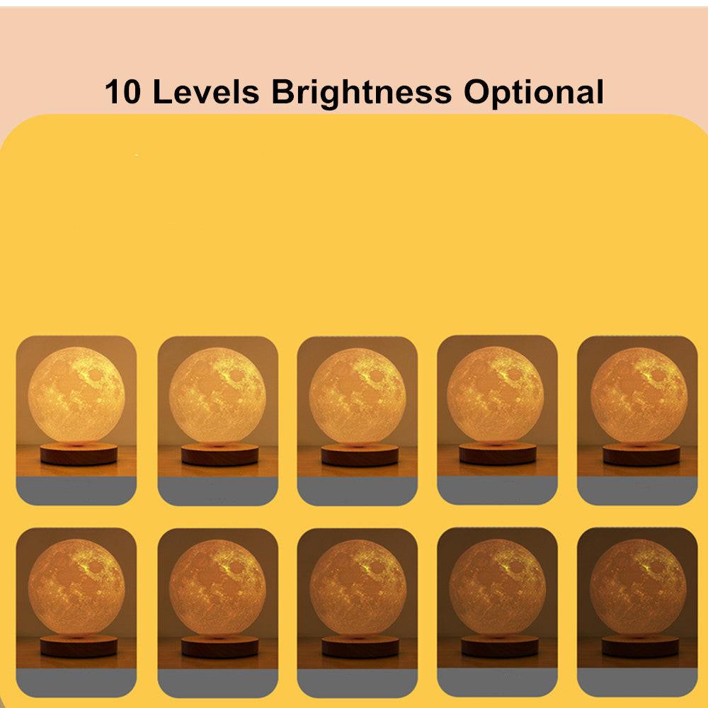 Creative 3D Magnetic Floating Levitating Moon Lamp Touch Control 3 Color Moon Light Lunar Night Light For Home Office Room Decor.