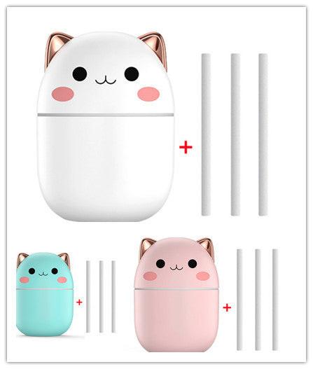 Air Humidifier Cute Cat Ultra-Silent USB Office Household Bedroom Car Aromatherapy Air Purifier With Led Cool Mist Spray.