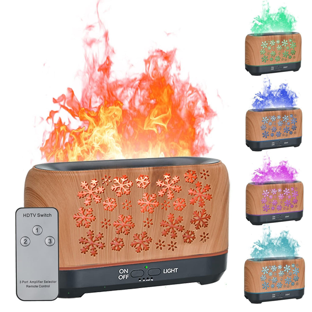 Christmas Snowflake Pattern Humidifier Household Colorful Aromatherapy Humidifier Atmosphere Colorful Diffuser.