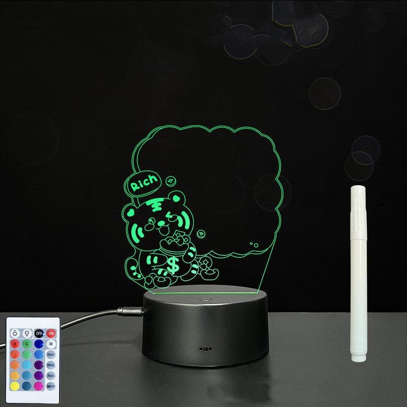 3D Acrylic Board Handwriting Message Board LED Light.