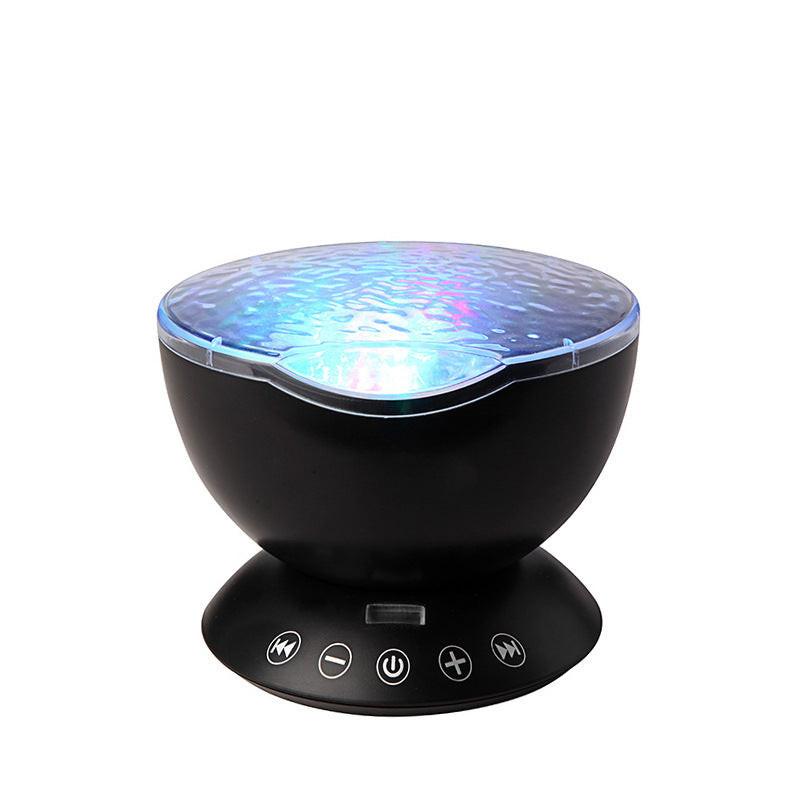 Ocean Wave Projector LED Night Light Remote Control TF Cards Music Player Speaker Aurora Projection.