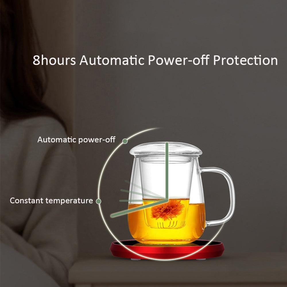 USB Coffee Mug Cup Warmer Milk Tea Water Cup Heating Electric Touch Pad Temperature Adjustable Hot Tea Maker Heater Warmer.