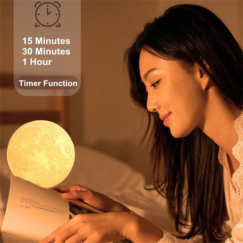 Creative 3D Magnetic Floating Levitating Moon Lamp Touch Control 3 Color Moon Light Lunar Night Light For Home Office Room Decor.