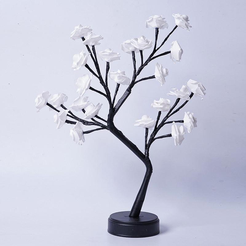 Table Lamp Flower Tree Rose Lamps Fairy Desk Night Lights USB Operated Gifts For Wedding Valentine Christmas Decoration.