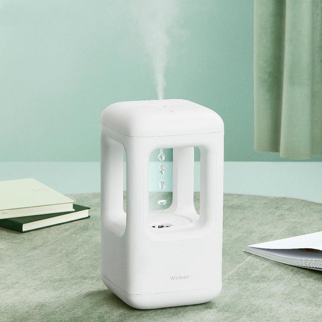 New Air Humidifier Home Quiet Bedroom Anti-Gravity Water Drop Humidifier Atmosphere Light.